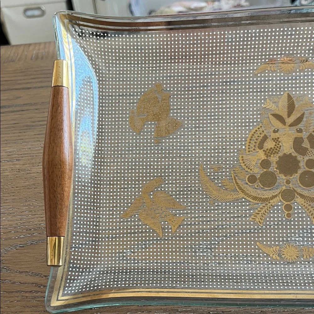Georges Briard 22k Onlay Sonata Snack‎ Serving Tray